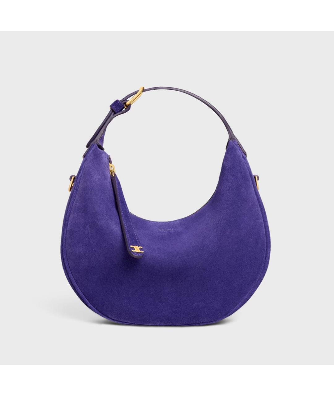 CELINE Фиолетовая замшевая сумка через плечо, фото 5