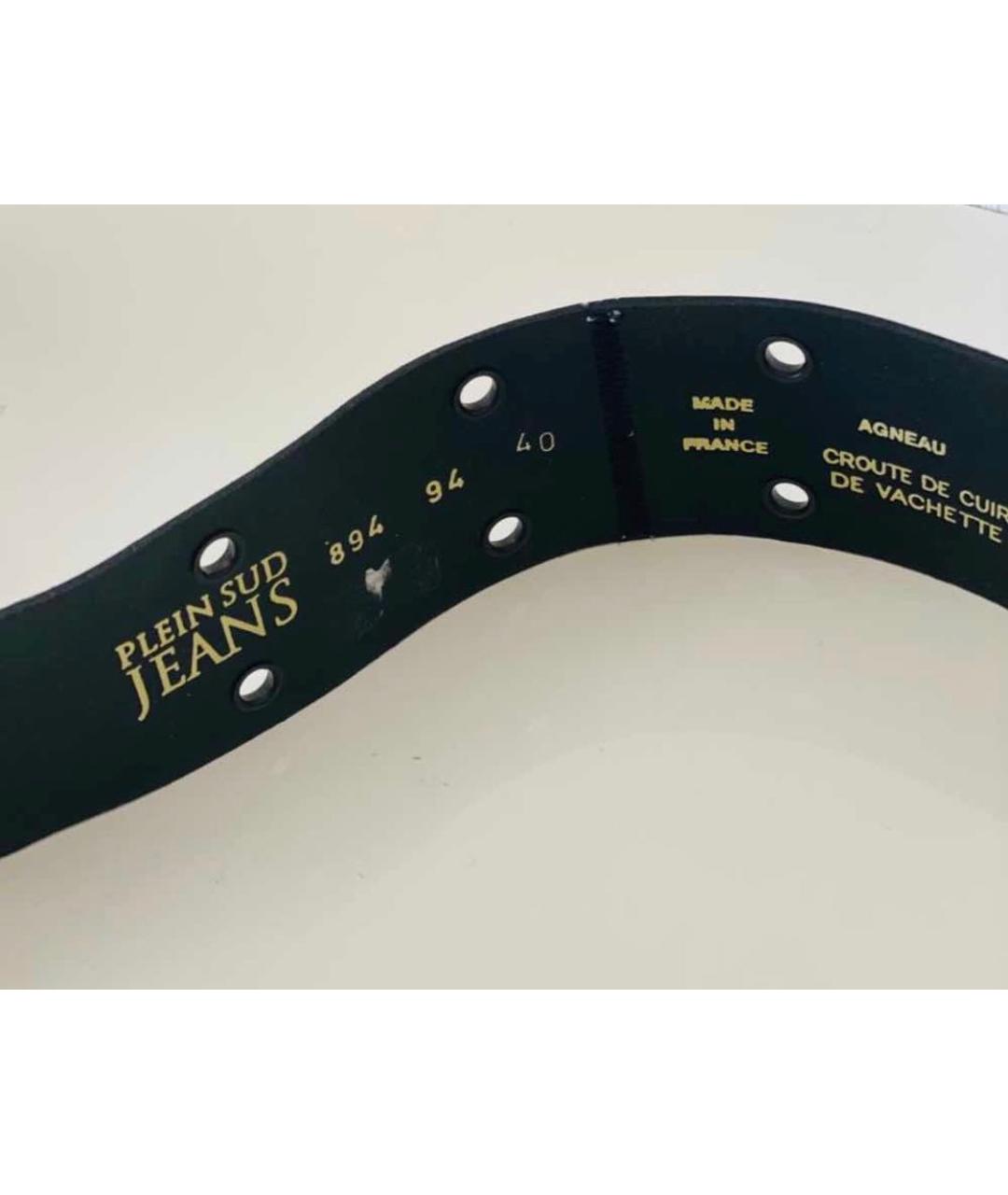 PLEIN SPORT Серебрянный кожаный ремень, фото 3