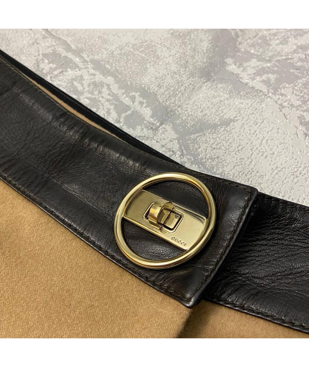 GUCCI Бежевая вискозная юбка мини, фото 3