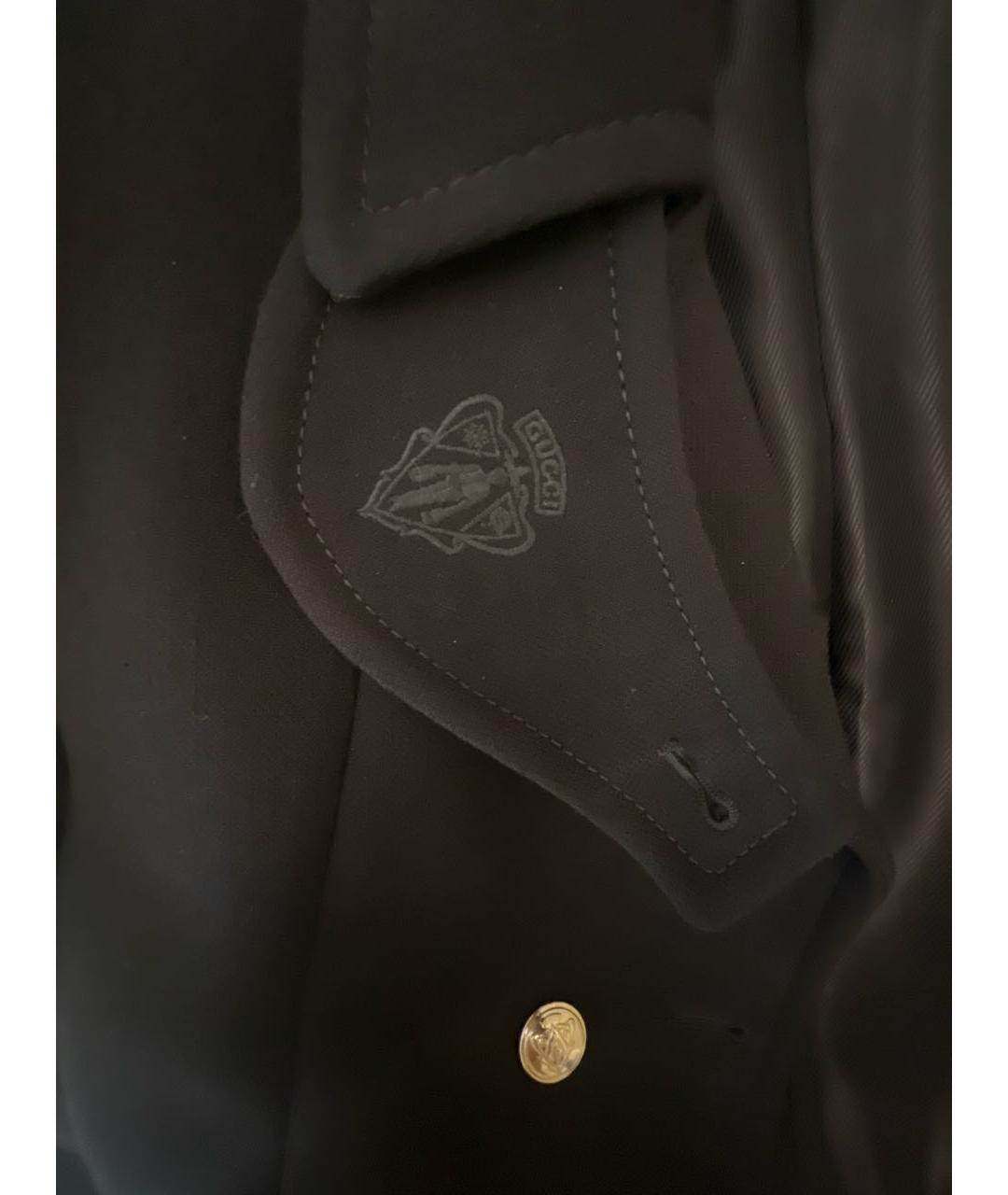 GUCCI Черное шерстяное пальто, фото 6
