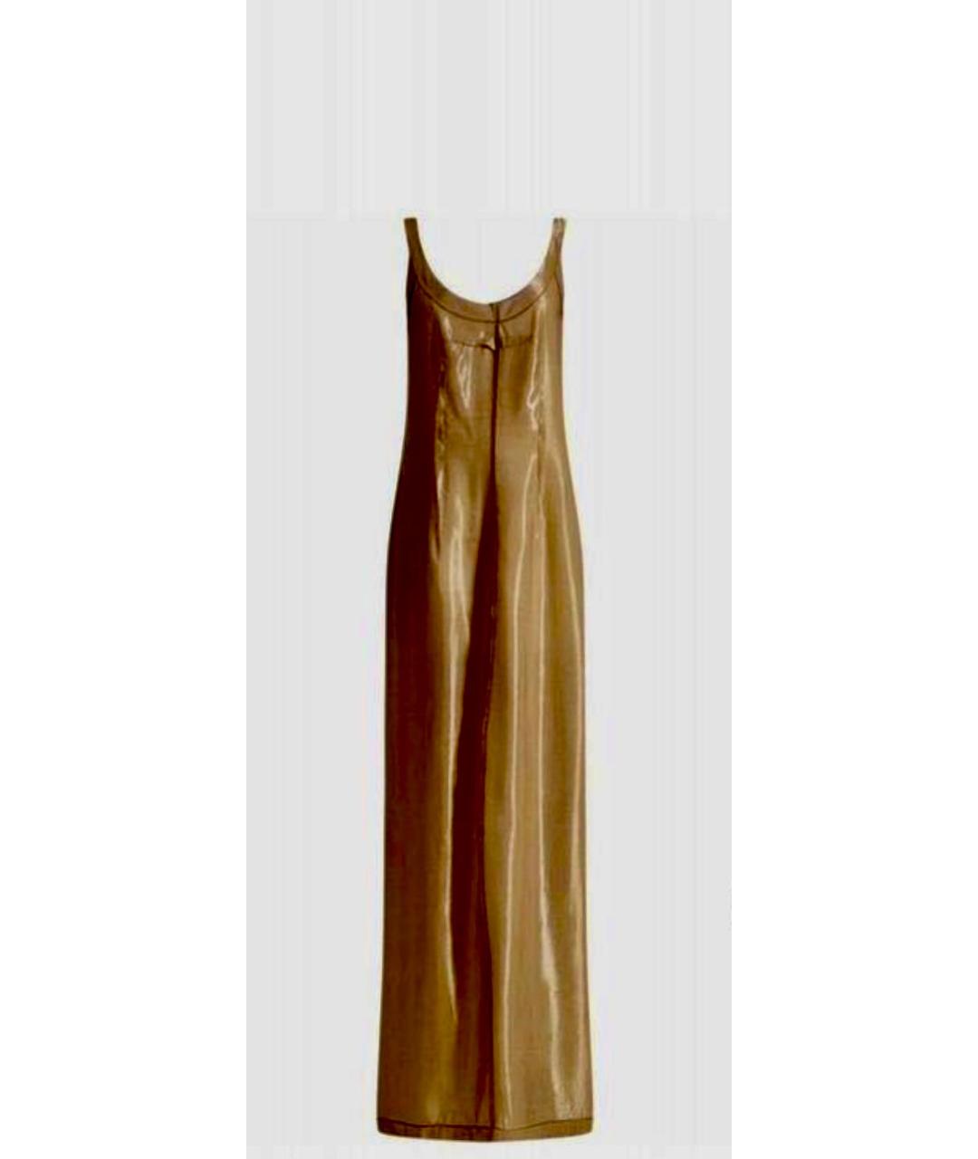 MAISON MARGIELA Бежевое шелковое повседневное платье, фото 5