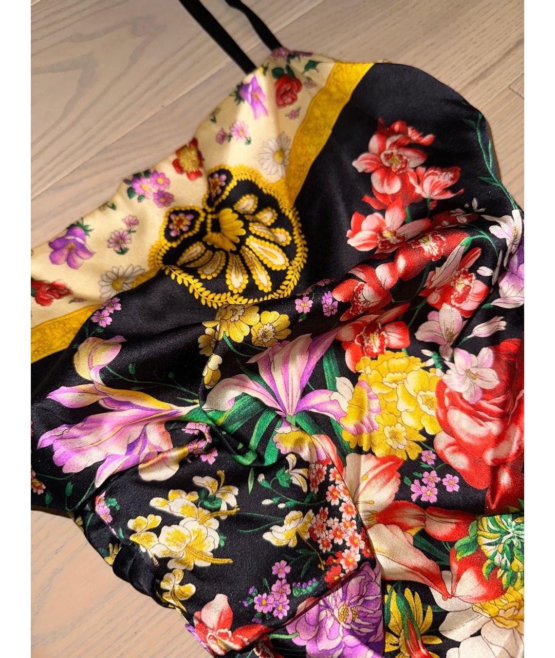 DOLCE&GABBANA Мульти шелковое коктейльное платье, фото 2