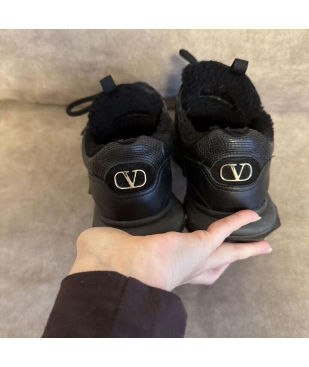 VALENTINO Черные кожаные ботинки, фото 4