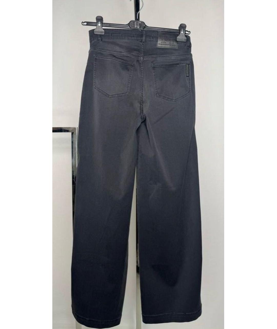 MAX MARA Черные хлопко-эластановые джинсы клеш, фото 2