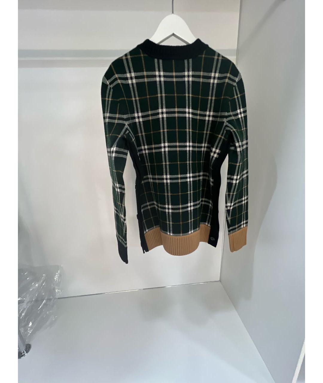 BURBERRY Зеленый шерстяной джемпер / свитер, фото 2