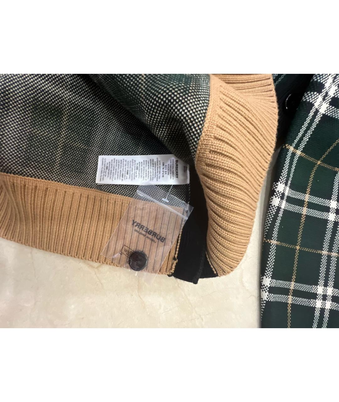 BURBERRY Зеленый шерстяной джемпер / свитер, фото 6
