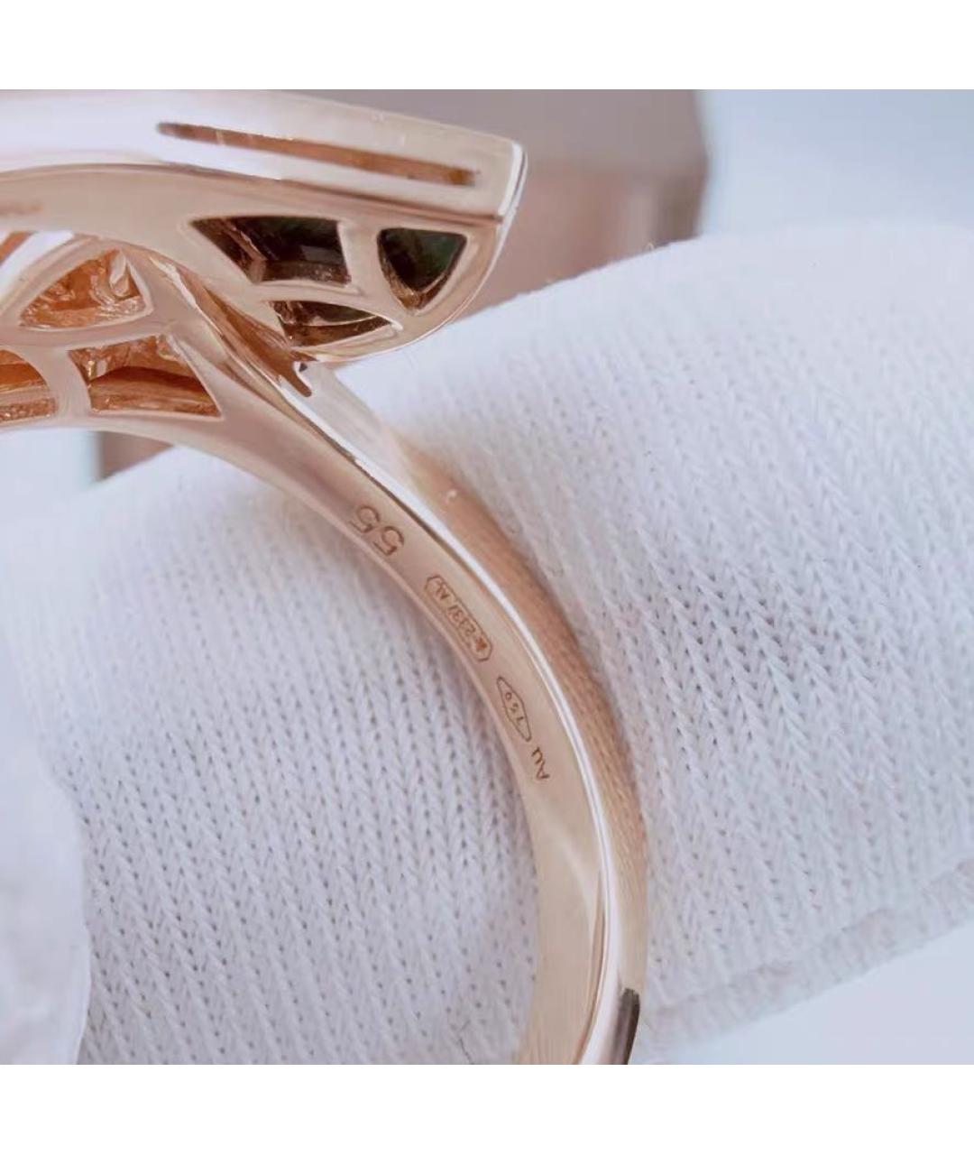 BVLGARI Зеленое кольцо из розового золота, фото 6