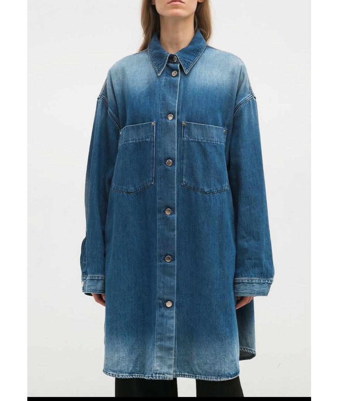 MM6 MAISON MARGIELA Синяя деним рубашка, фото 7