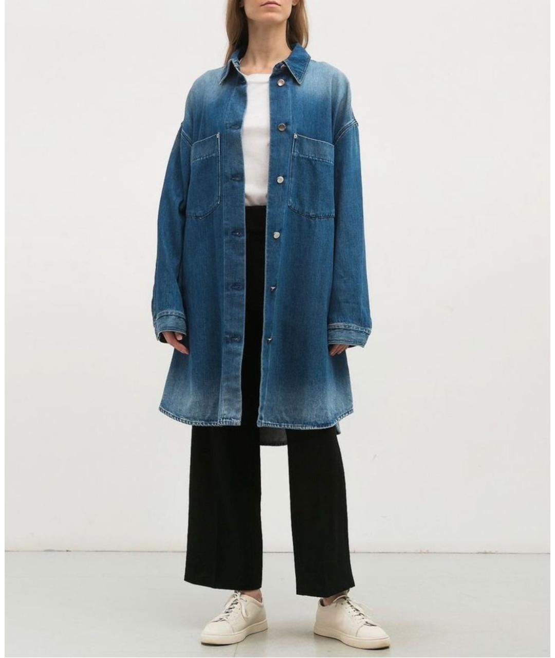 MM6 MAISON MARGIELA Синяя деним рубашка, фото 5
