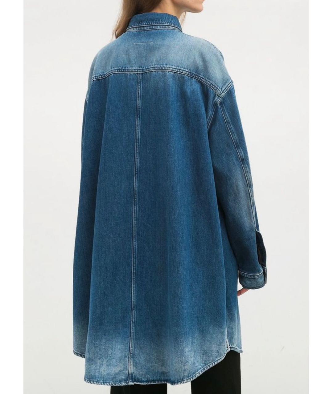 MM6 MAISON MARGIELA Синяя деним рубашка, фото 6