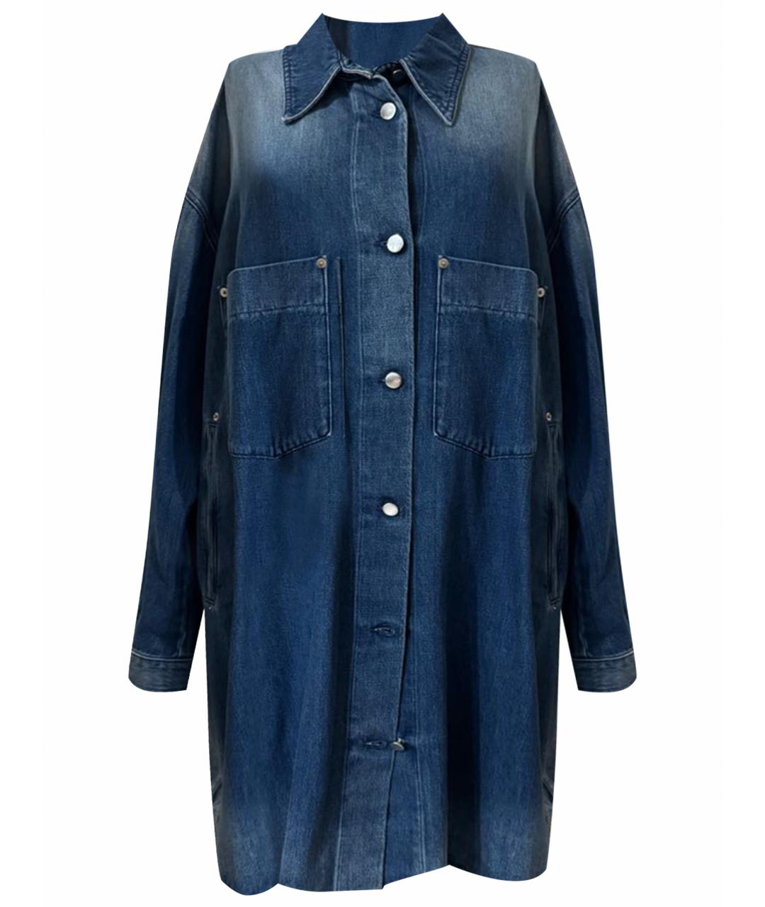 MM6 MAISON MARGIELA Синяя деним рубашка, фото 1