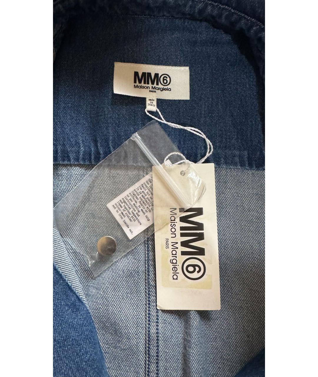 MM6 MAISON MARGIELA Синяя деним рубашка, фото 3
