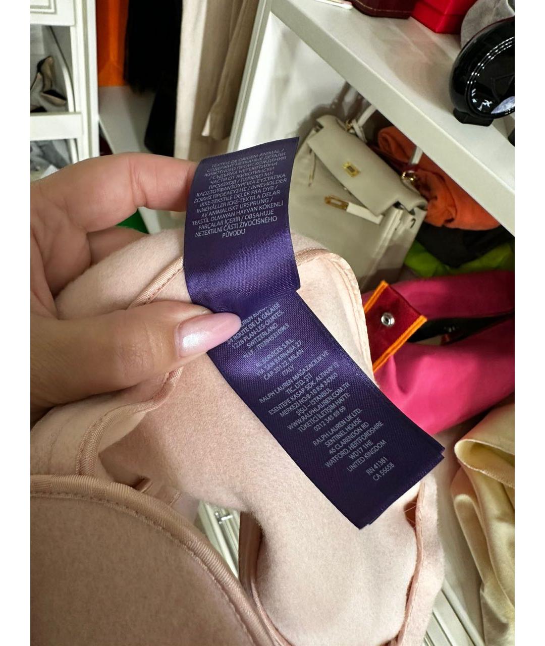 RALPH LAUREN PURPLE LABEL Розовое пальто, фото 7