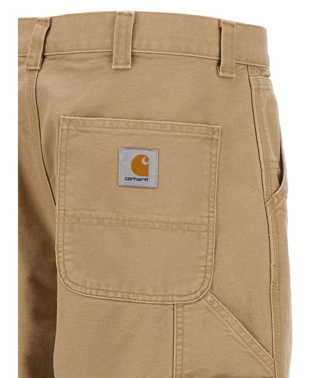 CARHARTT WIP Бежевые хлопковые повседневные брюки, фото 3