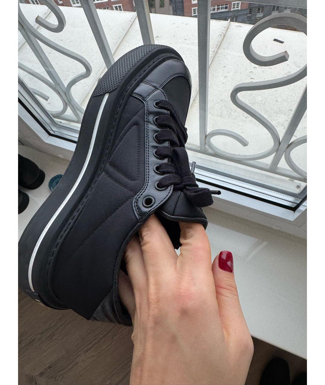 PRADA Черные кожаные кеды, фото 8