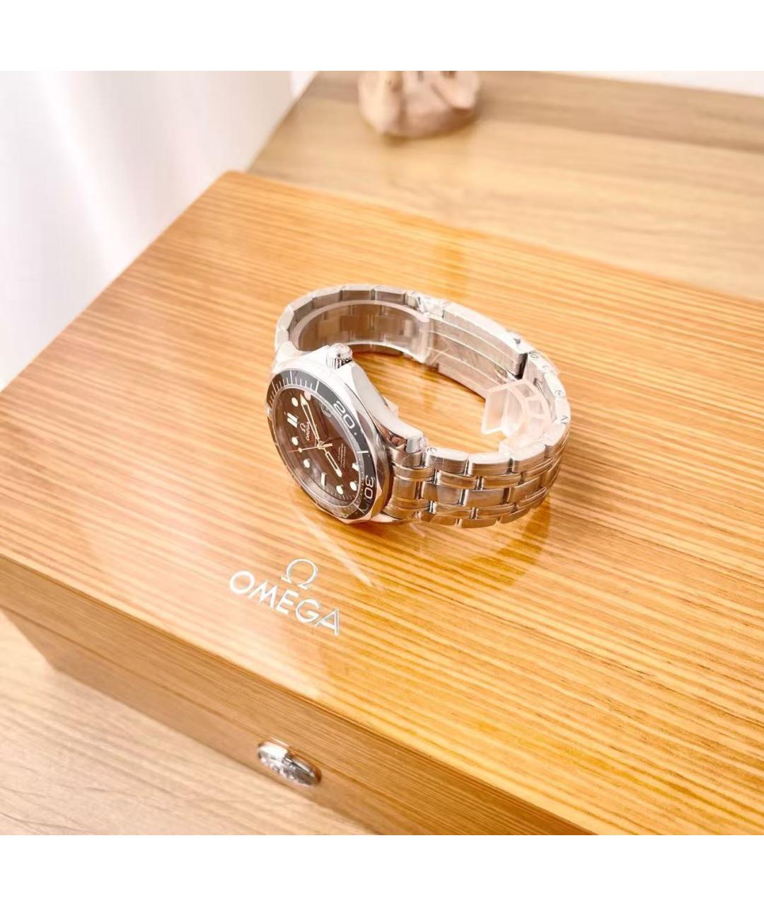 OMEGA Серебряные металлические часы, фото 4