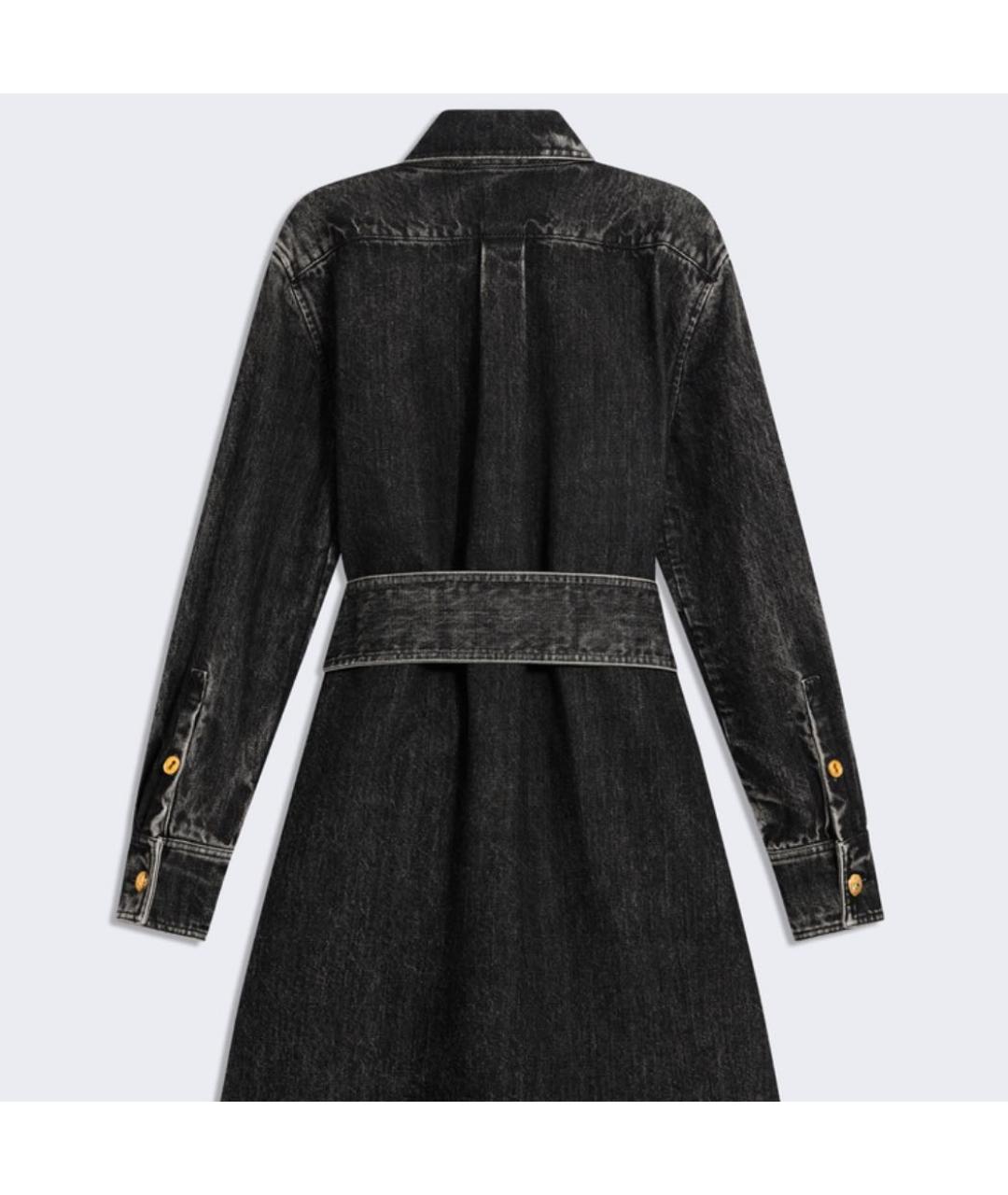 SCHIAPARELLI Черное хлопковое повседневное платье, фото 4