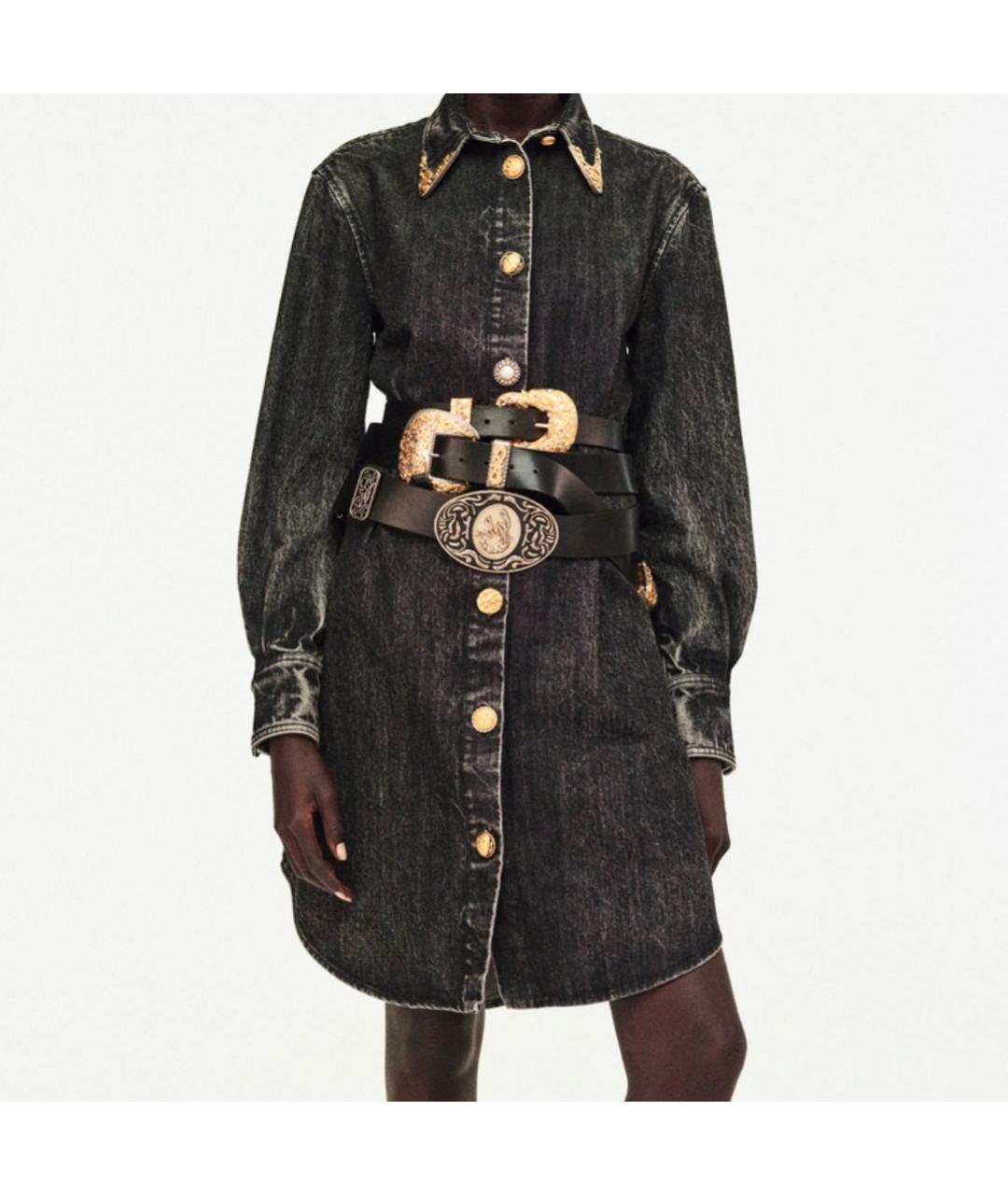 SCHIAPARELLI Черное хлопковое повседневное платье, фото 2