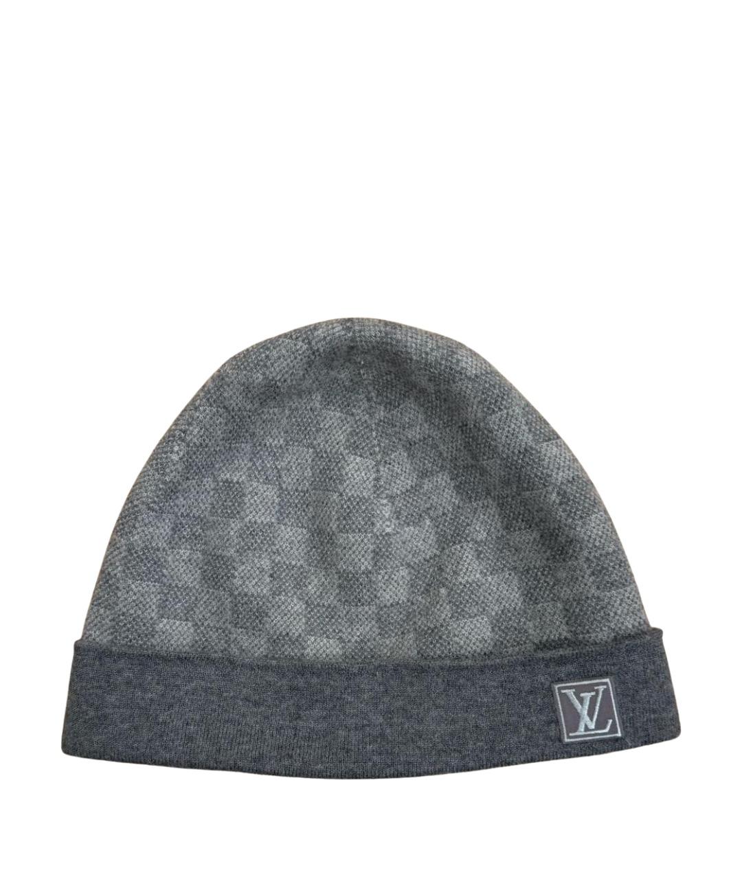 LOUIS VUITTON Серая шерстяная шапка, фото 1