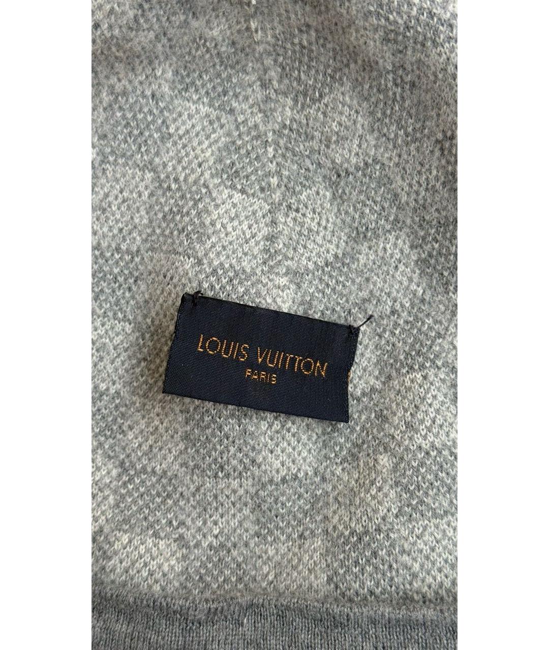 LOUIS VUITTON Серая шерстяная шапка, фото 4