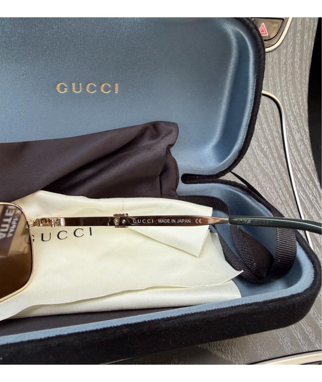 GUCCI Металлические солнцезащитные очки, фото 7