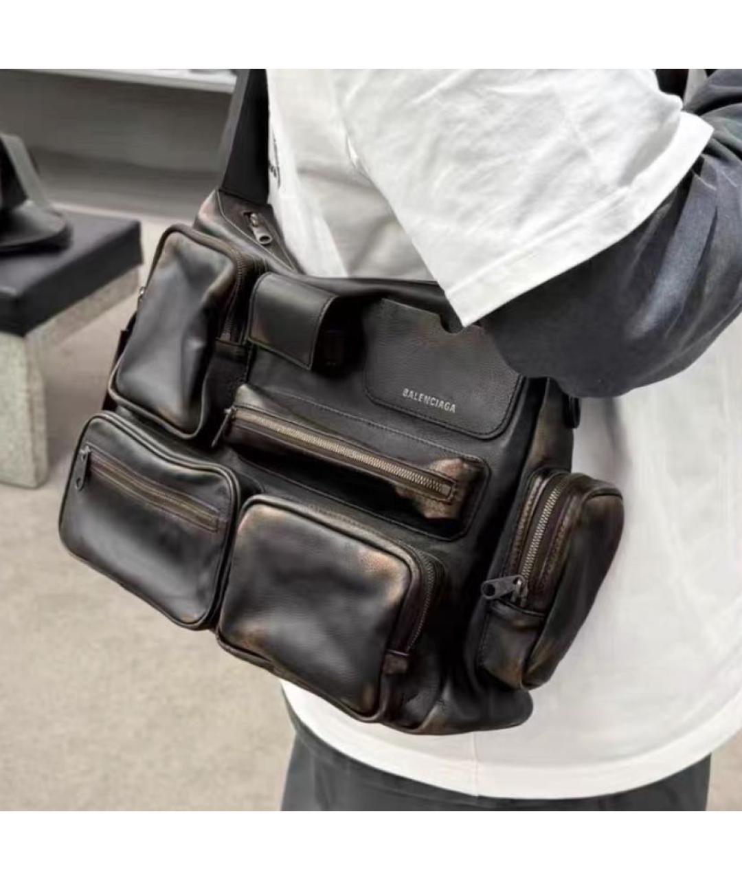 BALENCIAGA Коричневая сумка на плечо из искусственной кожи, фото 5