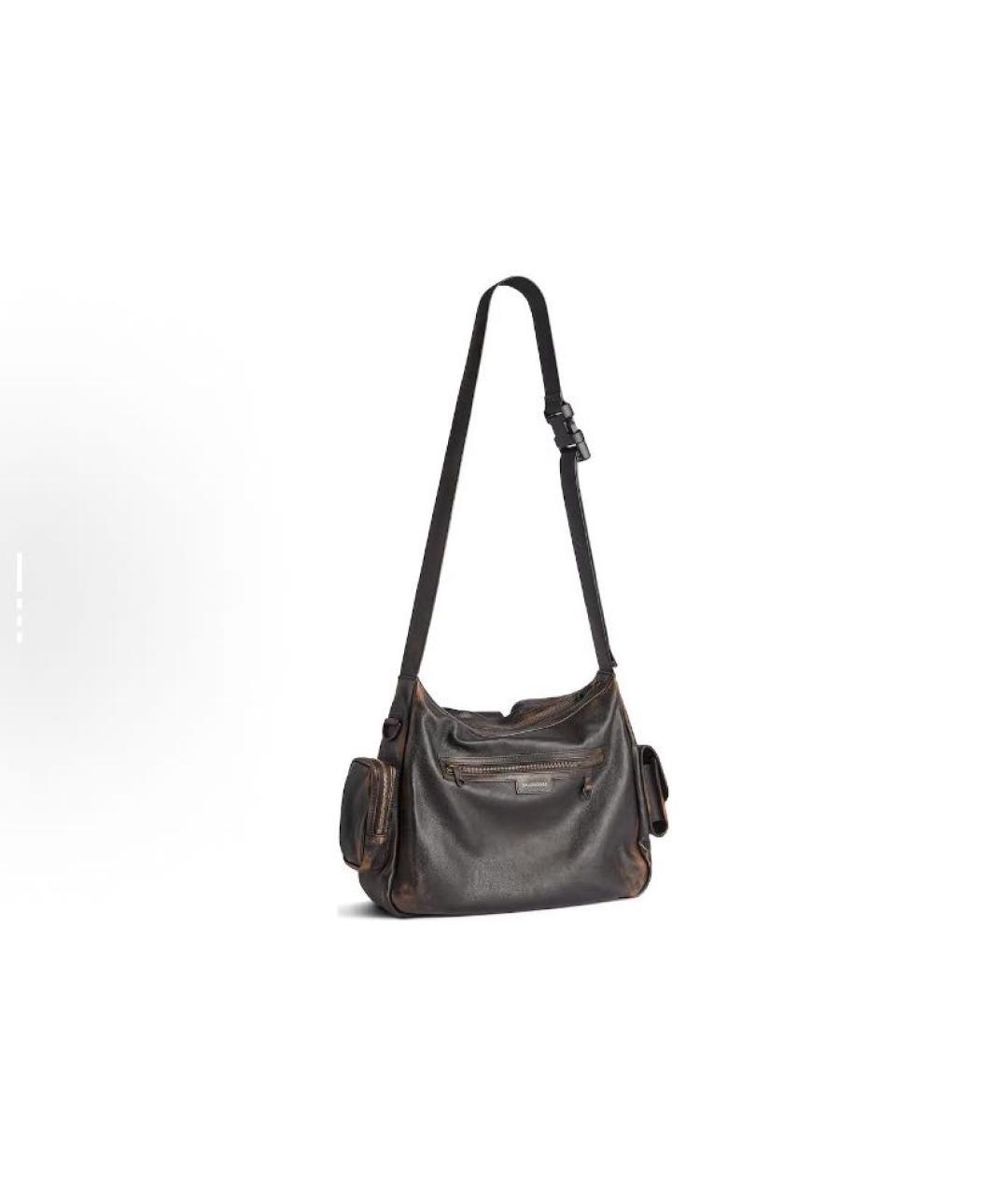 BALENCIAGA Коричневая сумка на плечо из искусственной кожи, фото 3