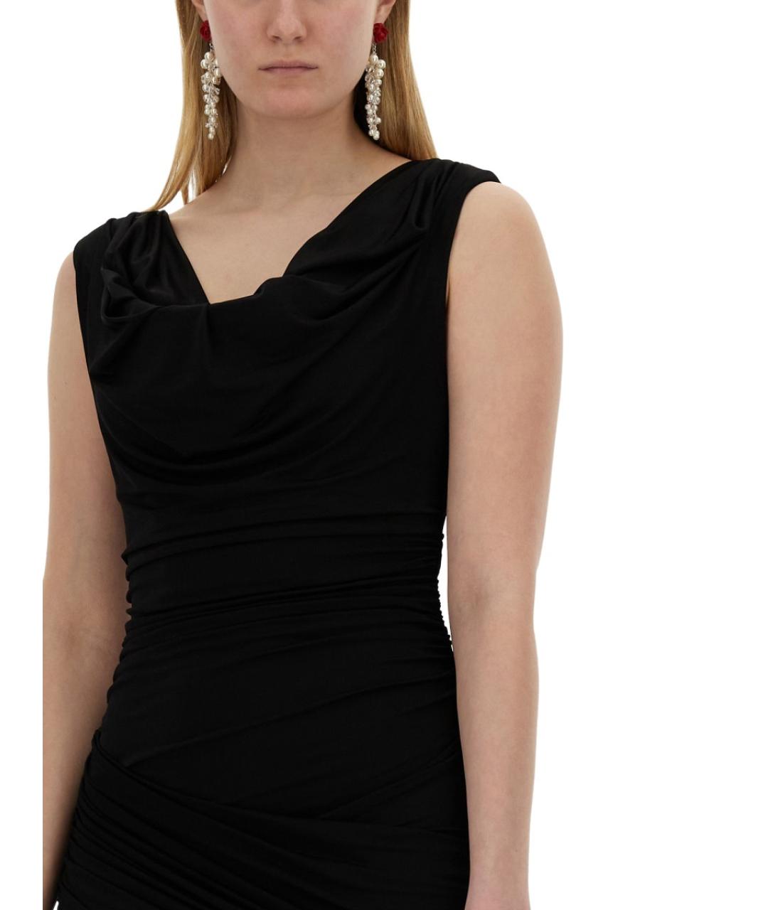 MAGDA BUTRYM Черное вискозное вечернее платье, фото 4