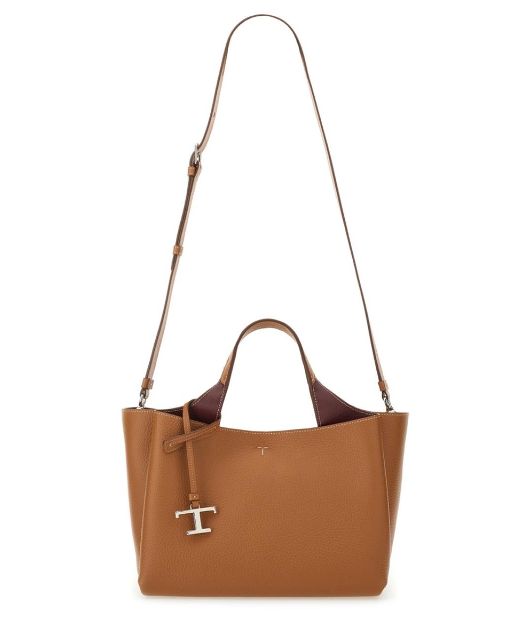 TOD'S Коричневая кожаная сумка через плечо, фото 2