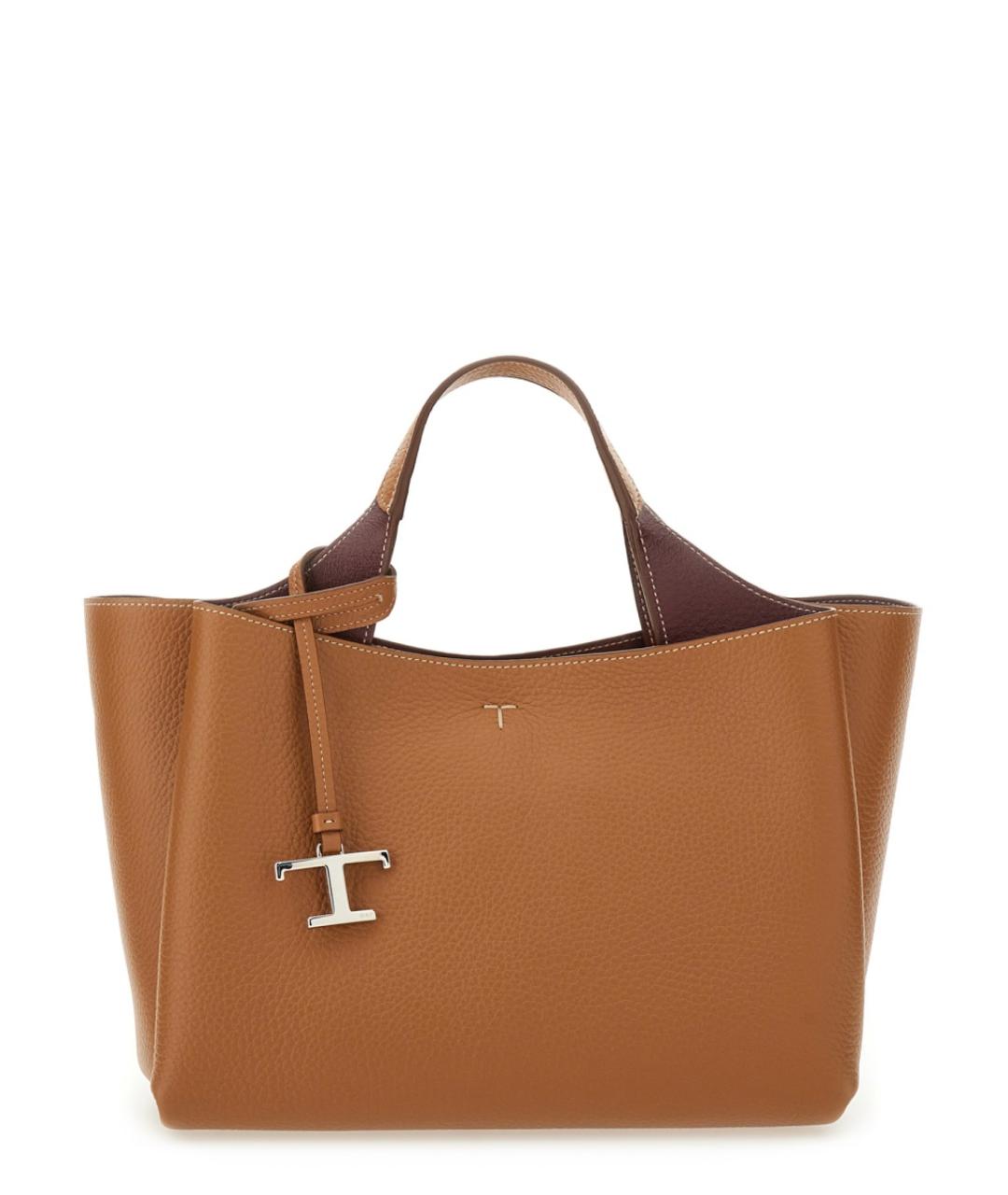 TOD'S Коричневая кожаная сумка через плечо, фото 1