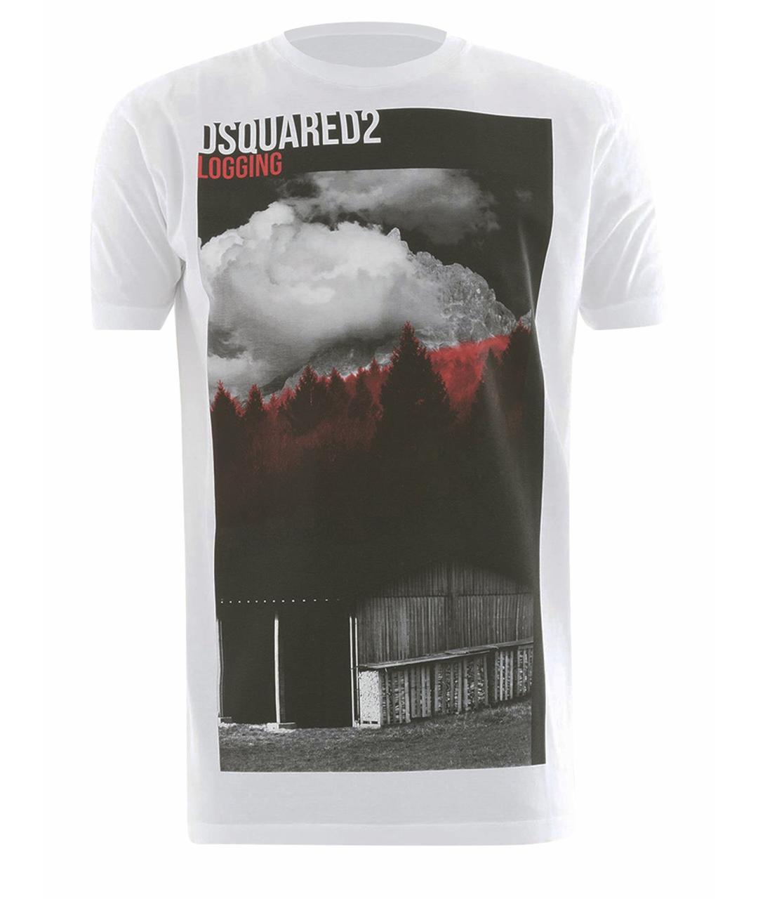 DSQUARED2 Белая хлопковая футболка, фото 1