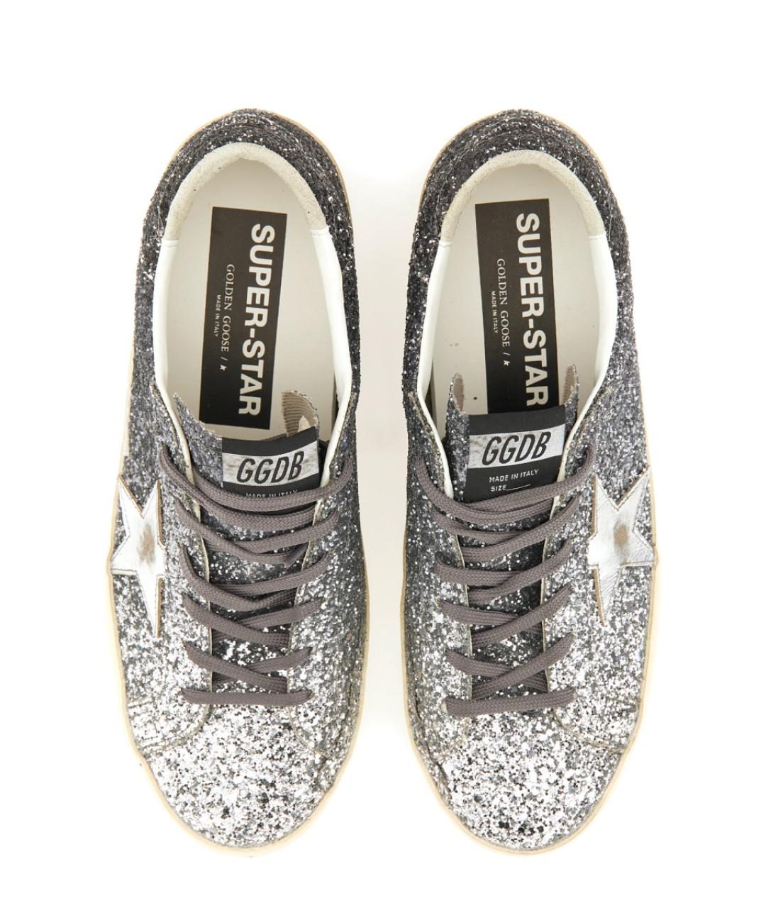GOLDEN GOOSE DELUXE BRAND Серебряные синтетические кроссовки, фото 4
