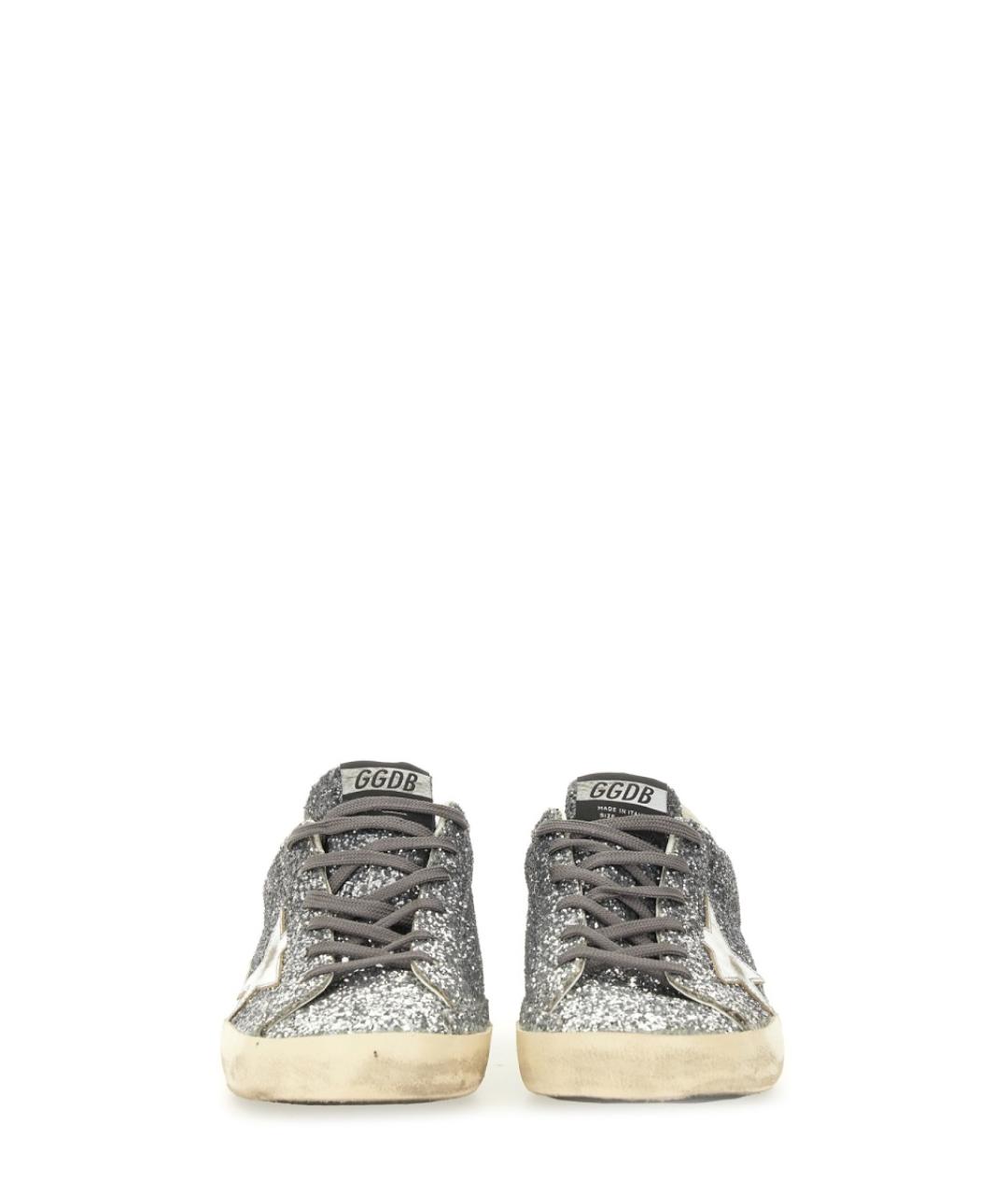GOLDEN GOOSE DELUXE BRAND Серебряные синтетические кроссовки, фото 3