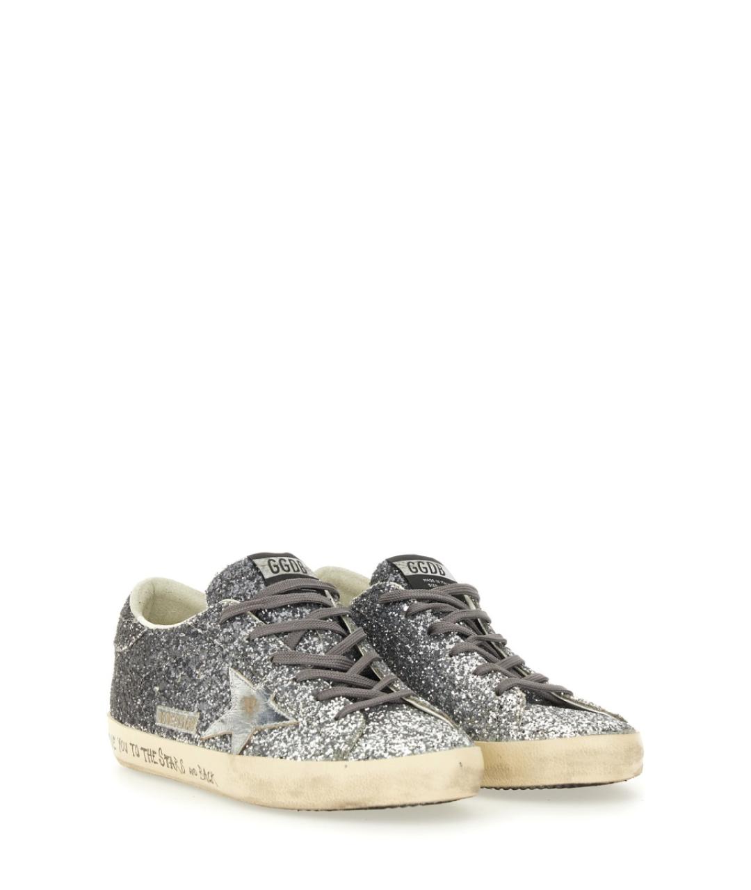 GOLDEN GOOSE DELUXE BRAND Серебряные синтетические кроссовки, фото 2