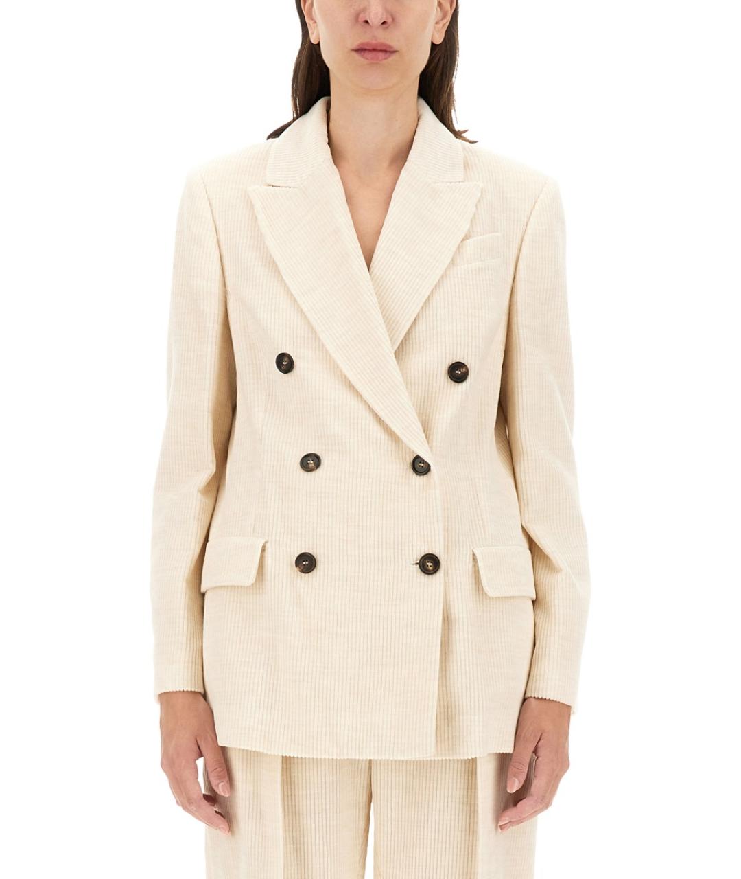 BRUNELLO CUCINELLI Белый вискозный жакет/пиджак, фото 5