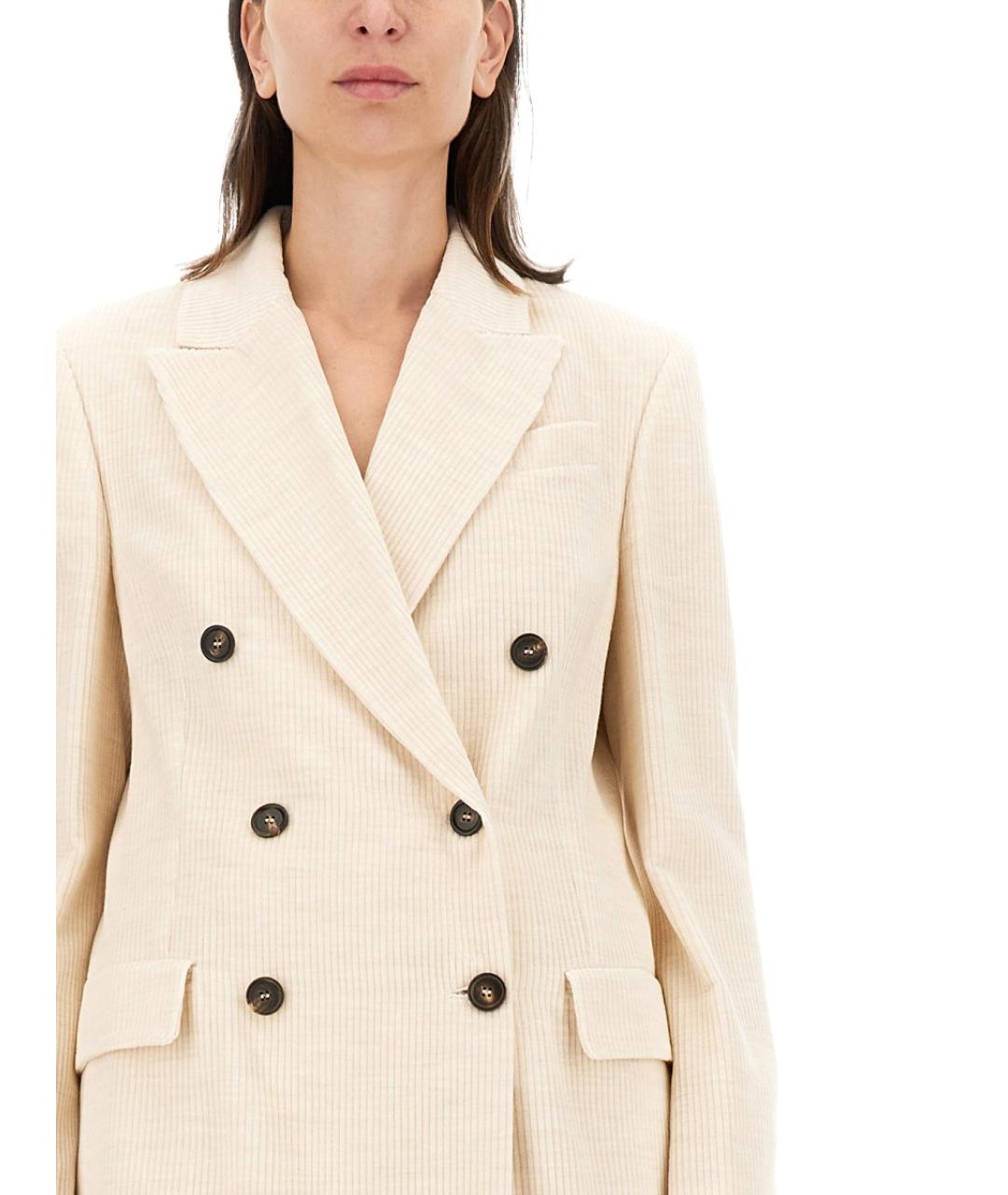 BRUNELLO CUCINELLI Белый вискозный жакет/пиджак, фото 4