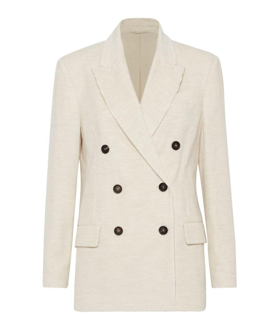 BRUNELLO CUCINELLI Белый вискозный жакет/пиджак, фото 1