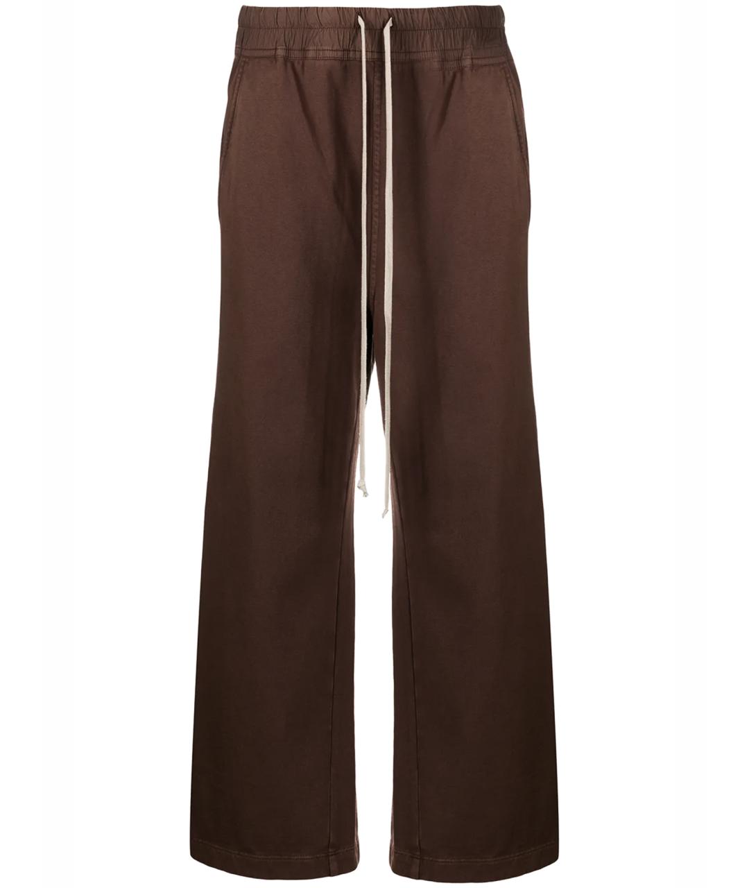 RICK OWENS DRKSHDW Коричневые хлопковые повседневные брюки, фото 1