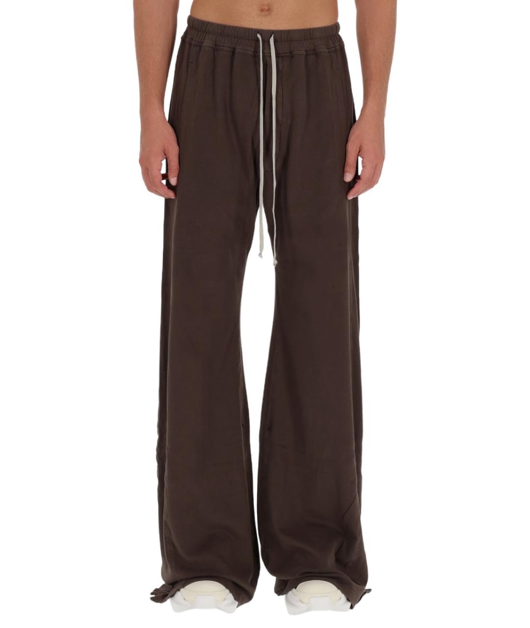 RICK OWENS DRKSHDW Коричневые хлопковые повседневные брюки, фото 5