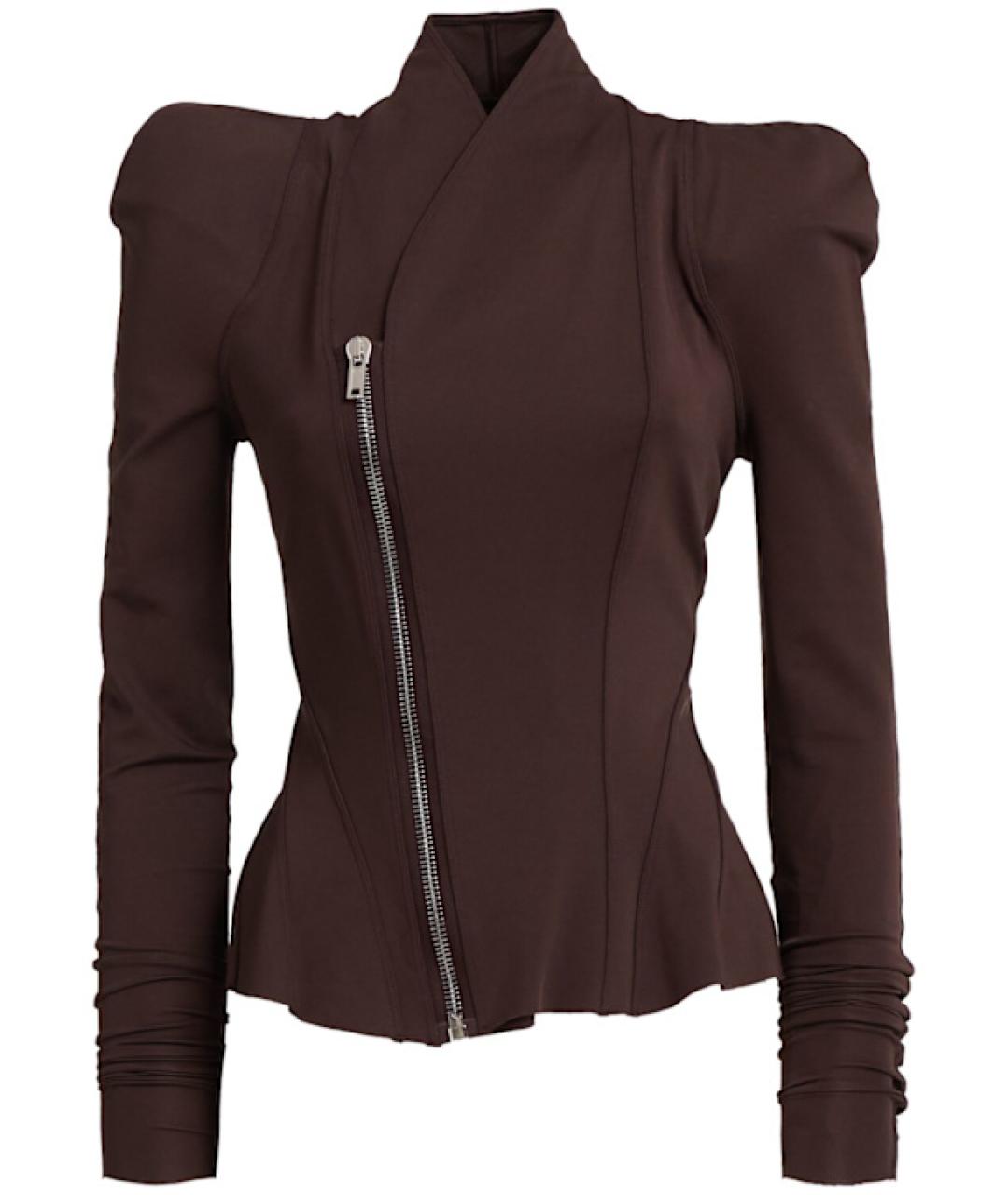 RICK OWENS Коричневый вискозный жакет/пиджак, фото 1