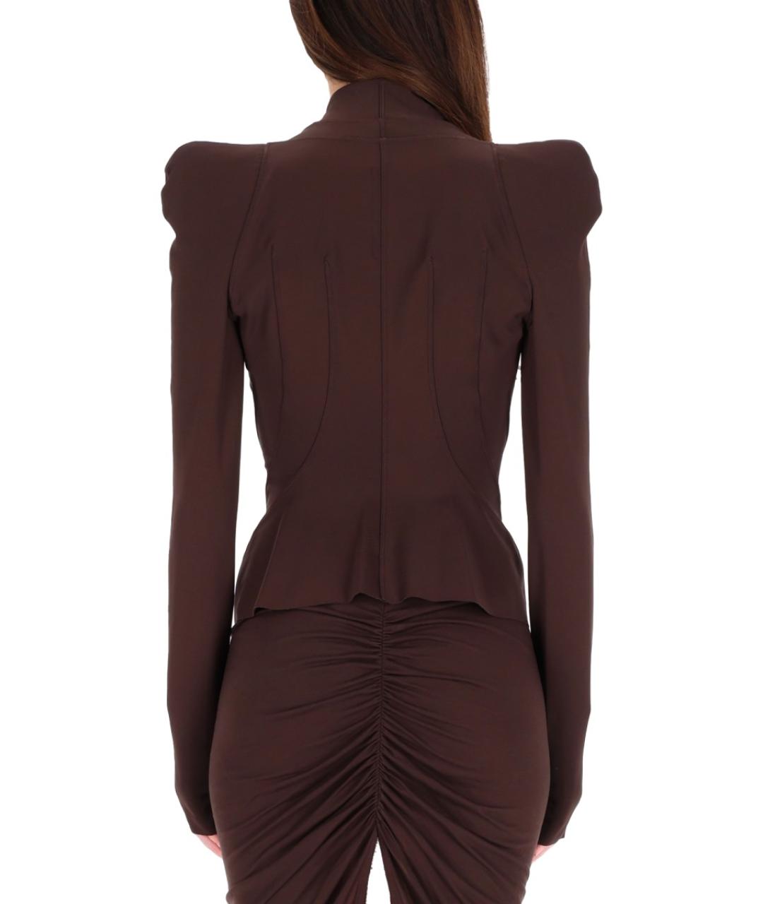 RICK OWENS Коричневый вискозный жакет/пиджак, фото 4