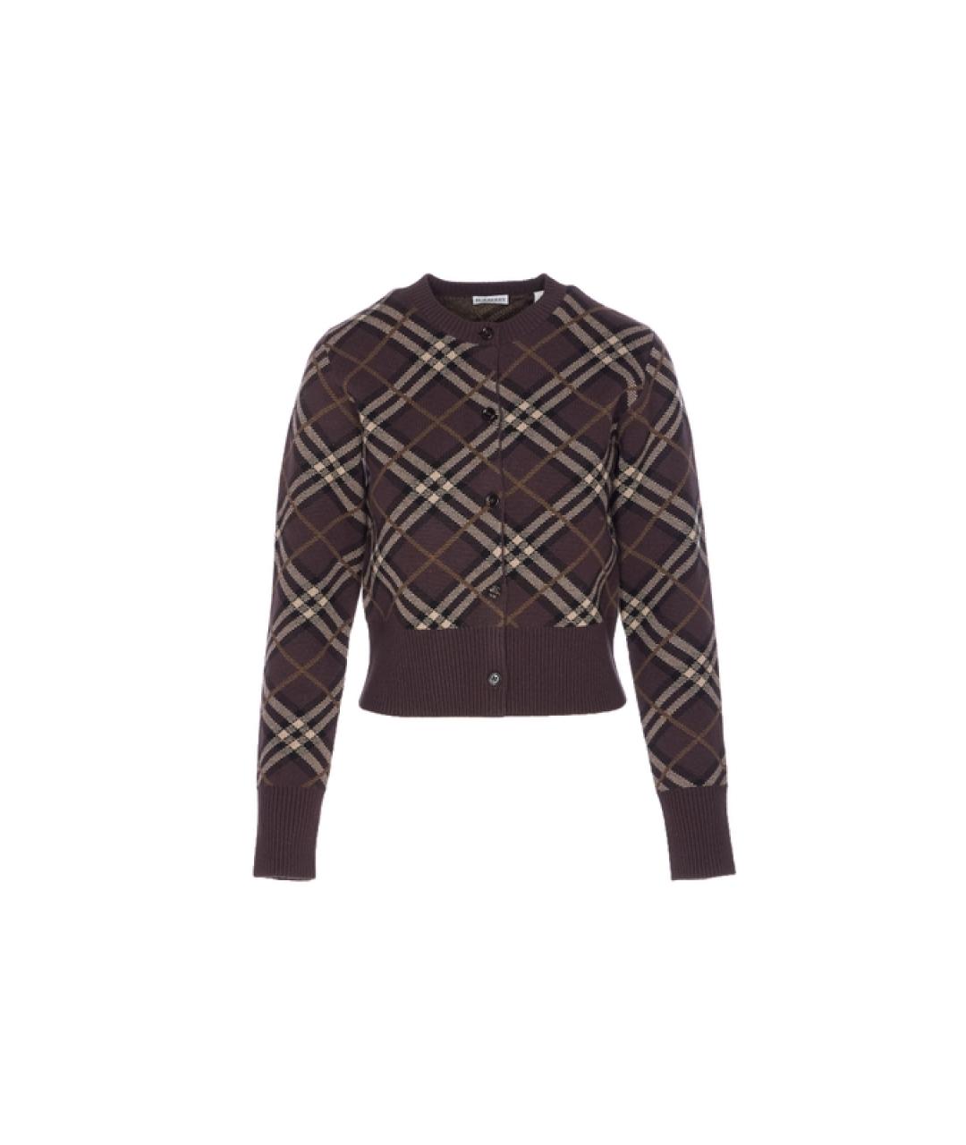 BURBERRY Коричневый шерстяной джемпер / свитер, фото 1