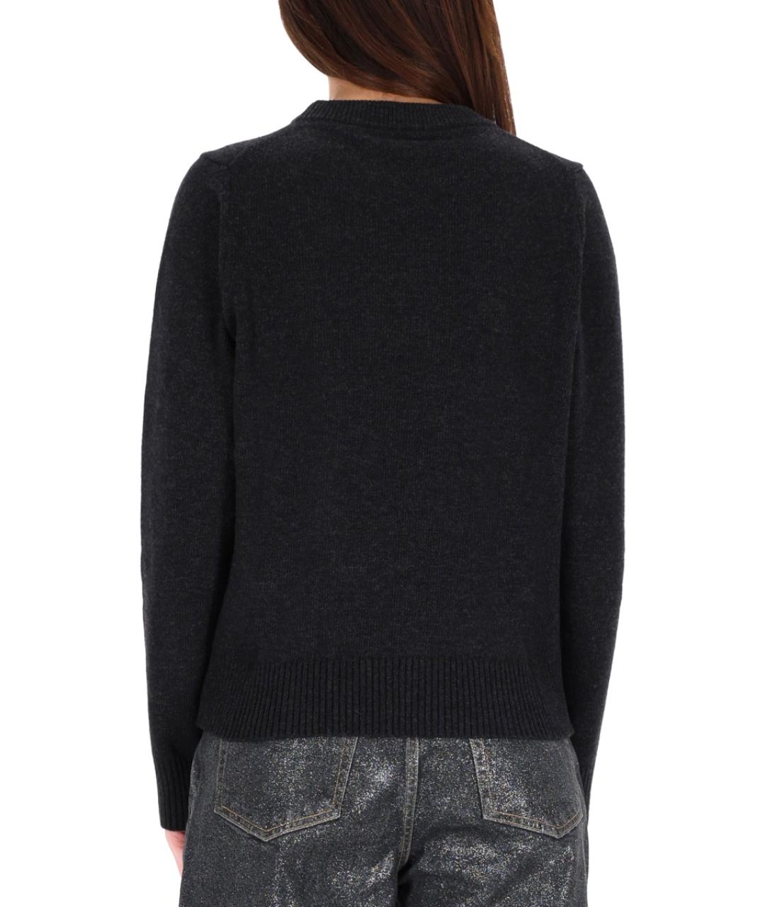 GANNI Антрацитовый шерстяной джемпер / свитер, фото 4