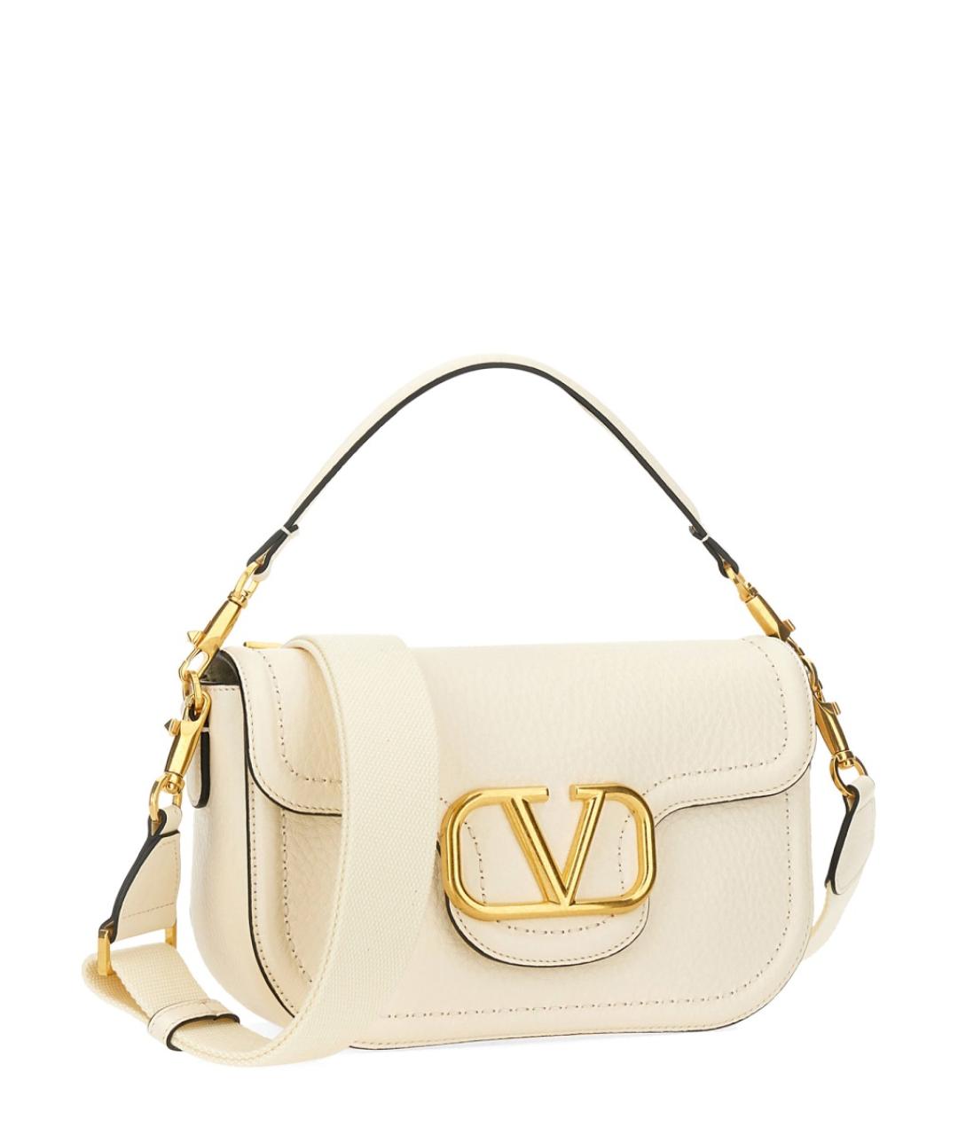 VALENTINO Белая кожаная сумка через плечо, фото 2