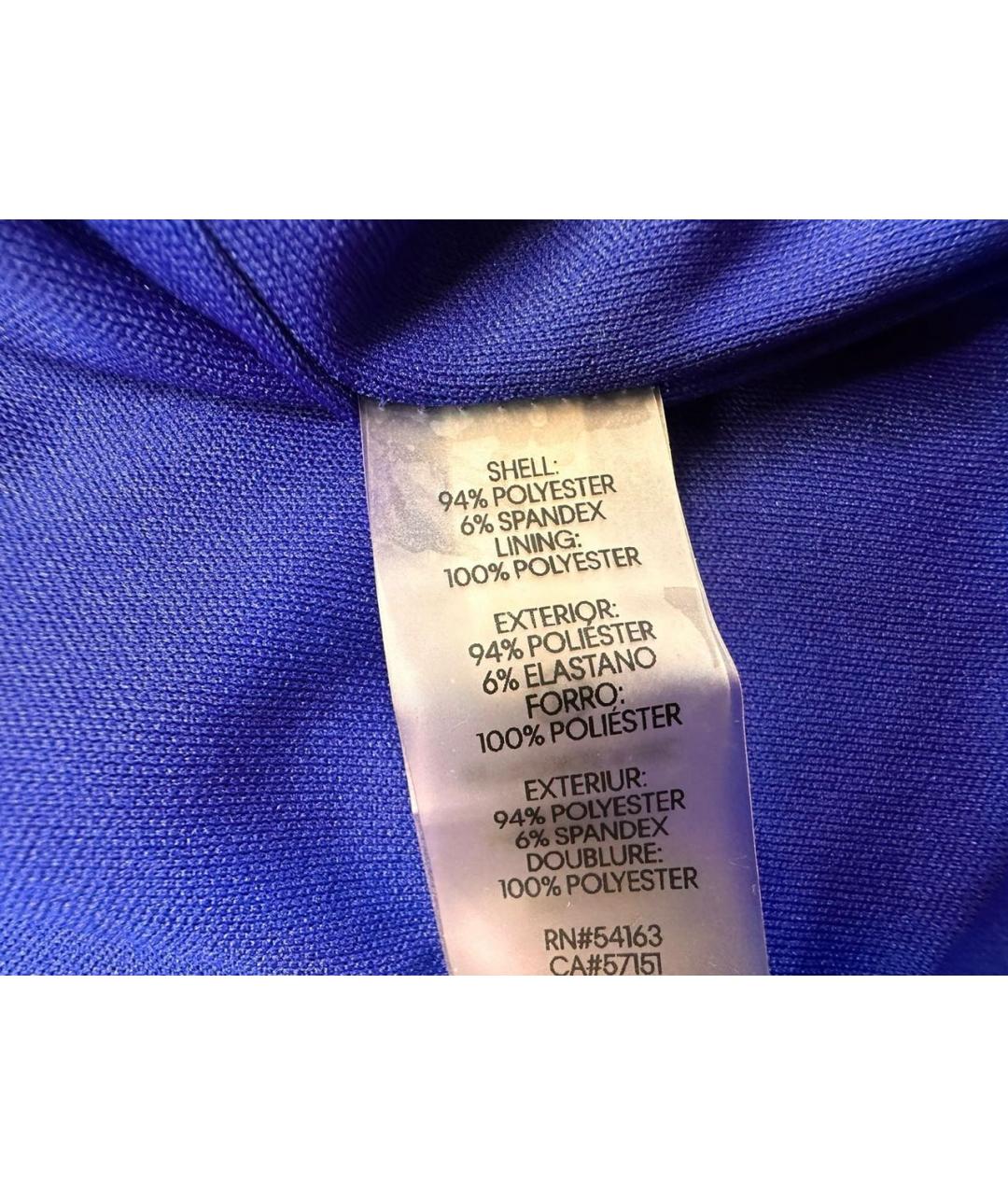 CALVIN KLEIN Синее полиэстеровое вечернее платье, фото 4