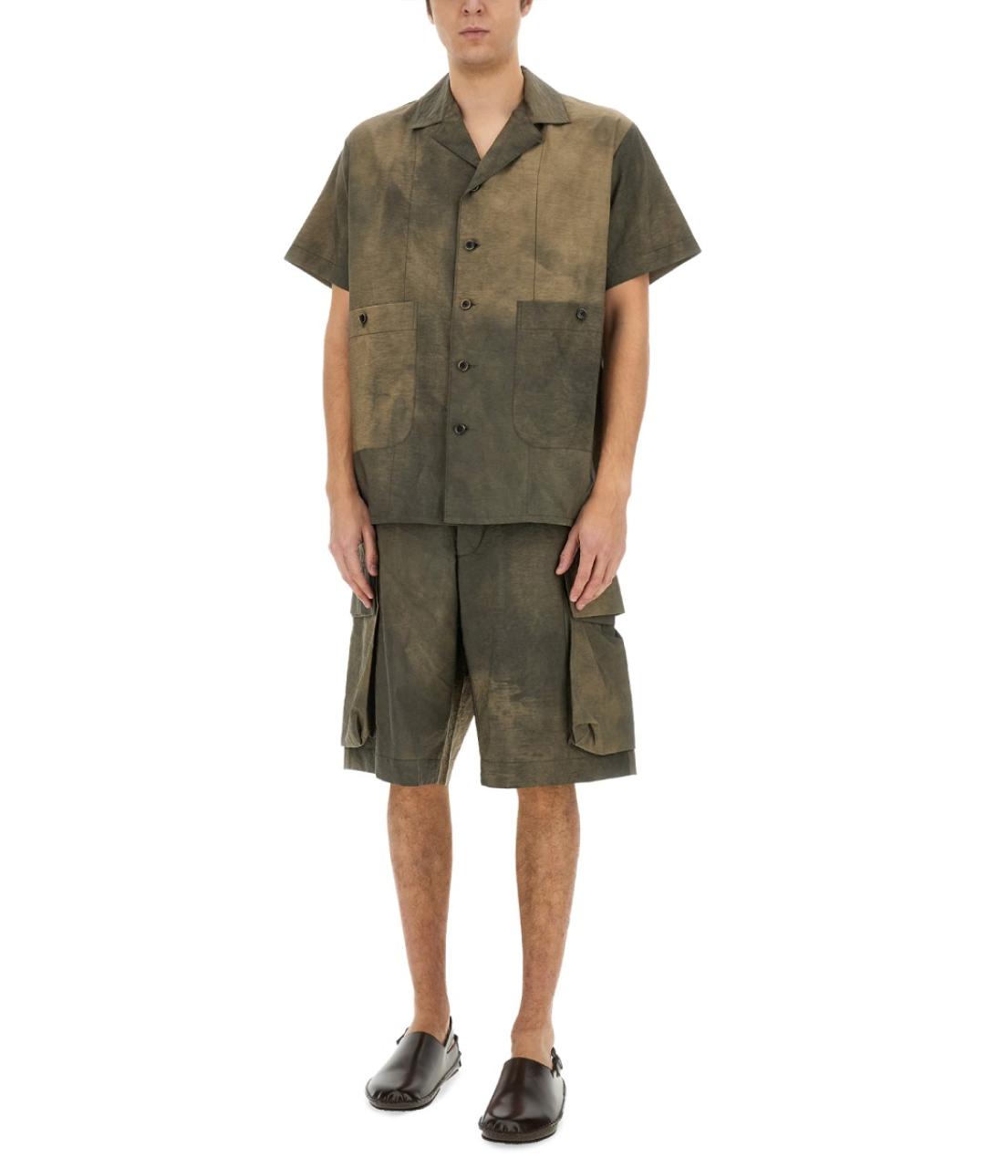 UMA WANG Хаки хлопковая кэжуал рубашка, фото 3