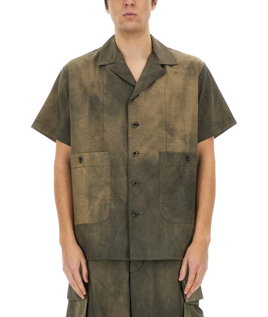 UMA WANG Хаки хлопковая кэжуал рубашка, фото 2