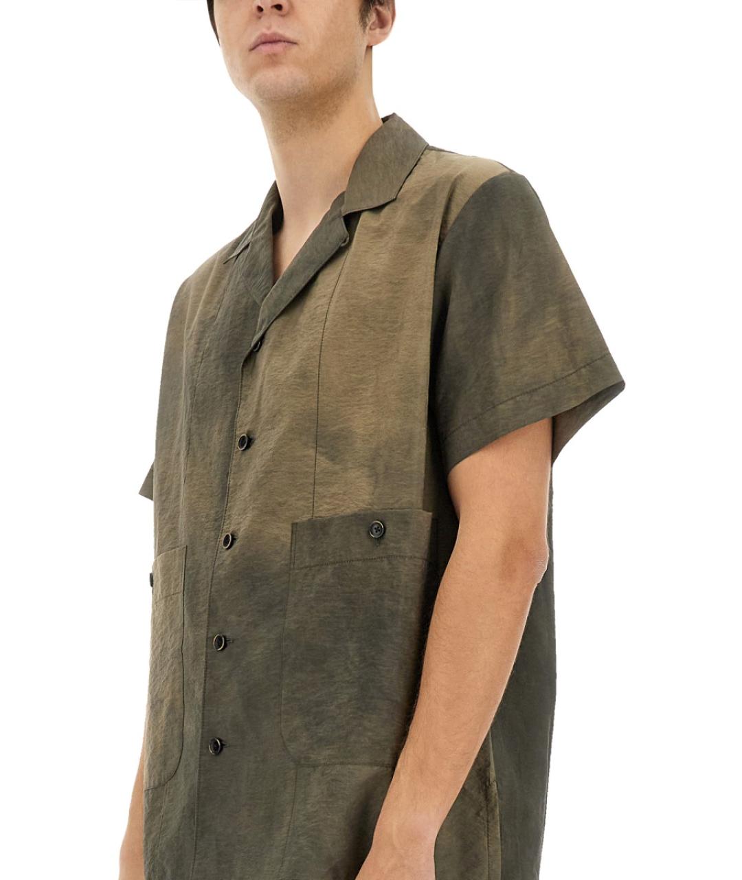 UMA WANG Хаки хлопковая кэжуал рубашка, фото 5