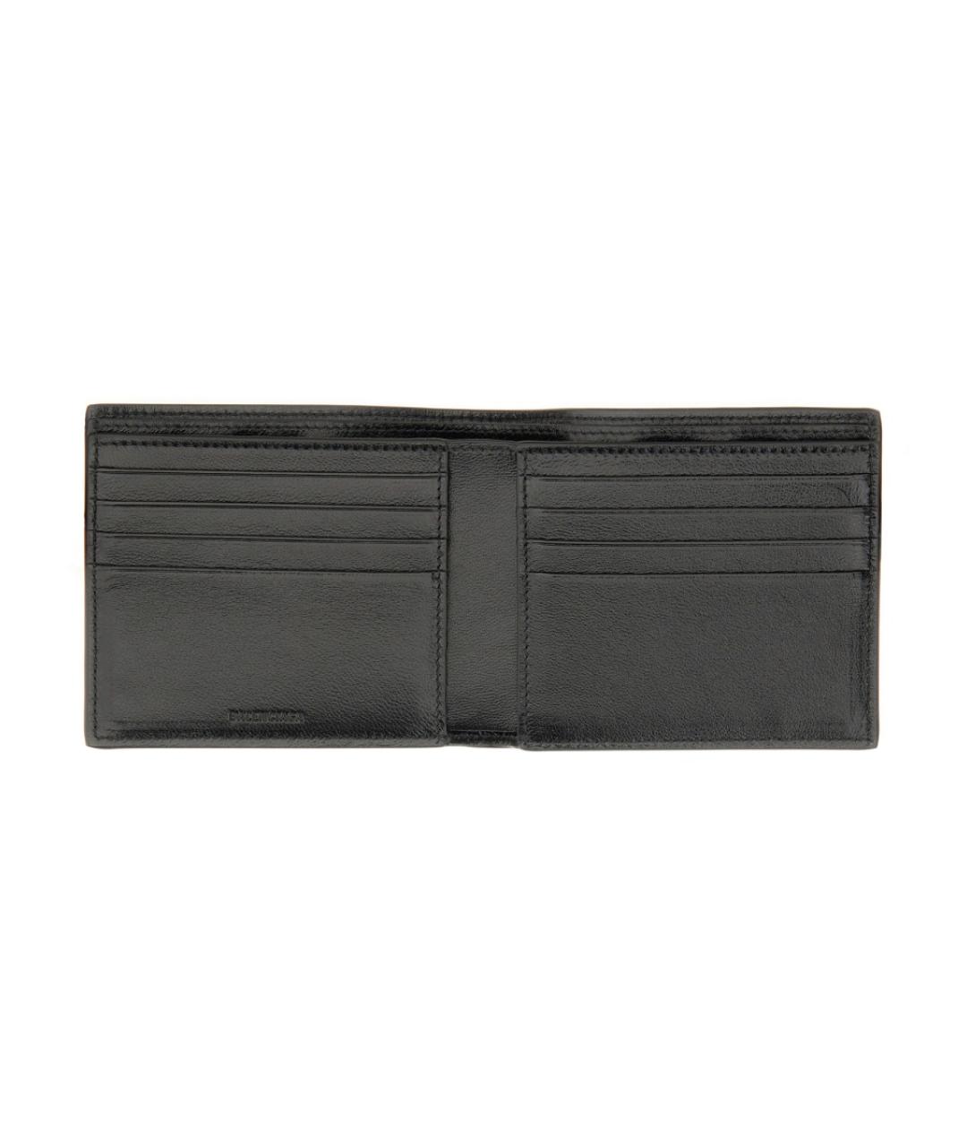 BALENCIAGA Черный кожаный кошелек, фото 3