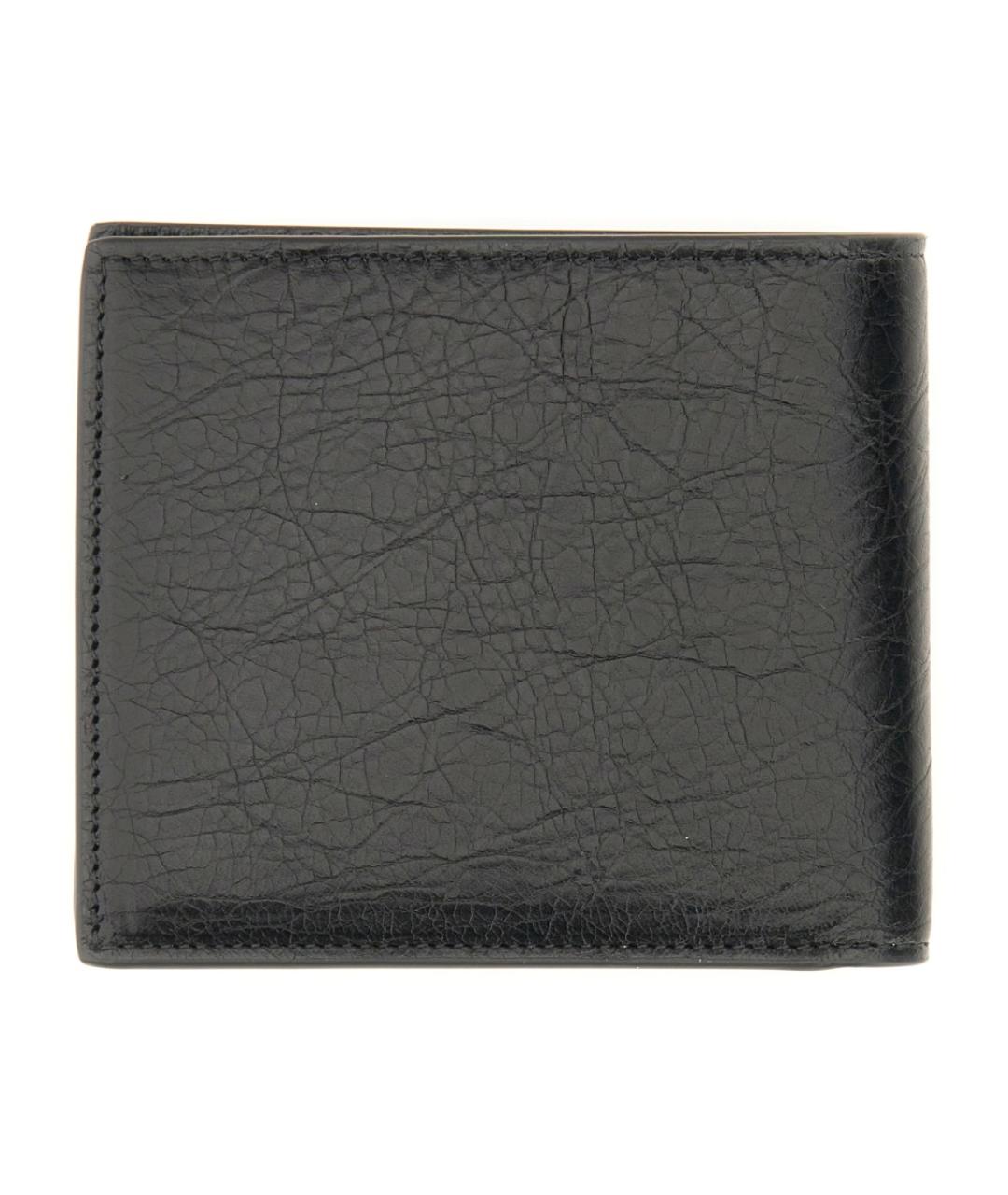 BALENCIAGA Черный кожаный кошелек, фото 2